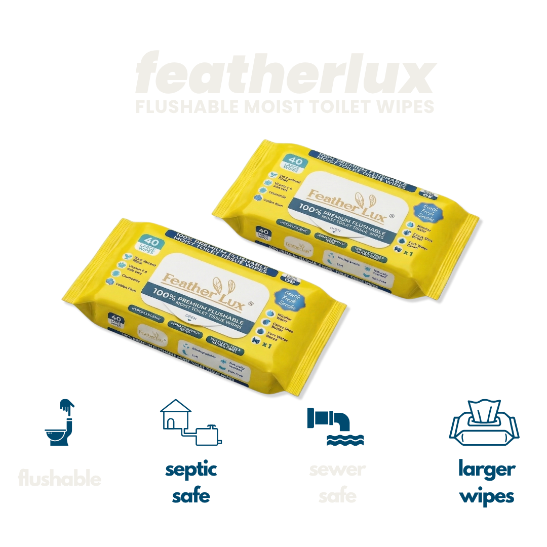 Flushable Toilet Wipes - 12 Pack