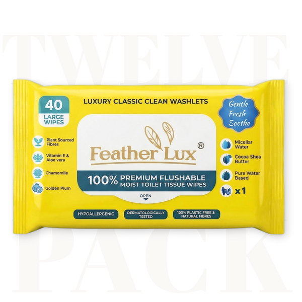 Flushable Toilet Wipes - 12 Pack