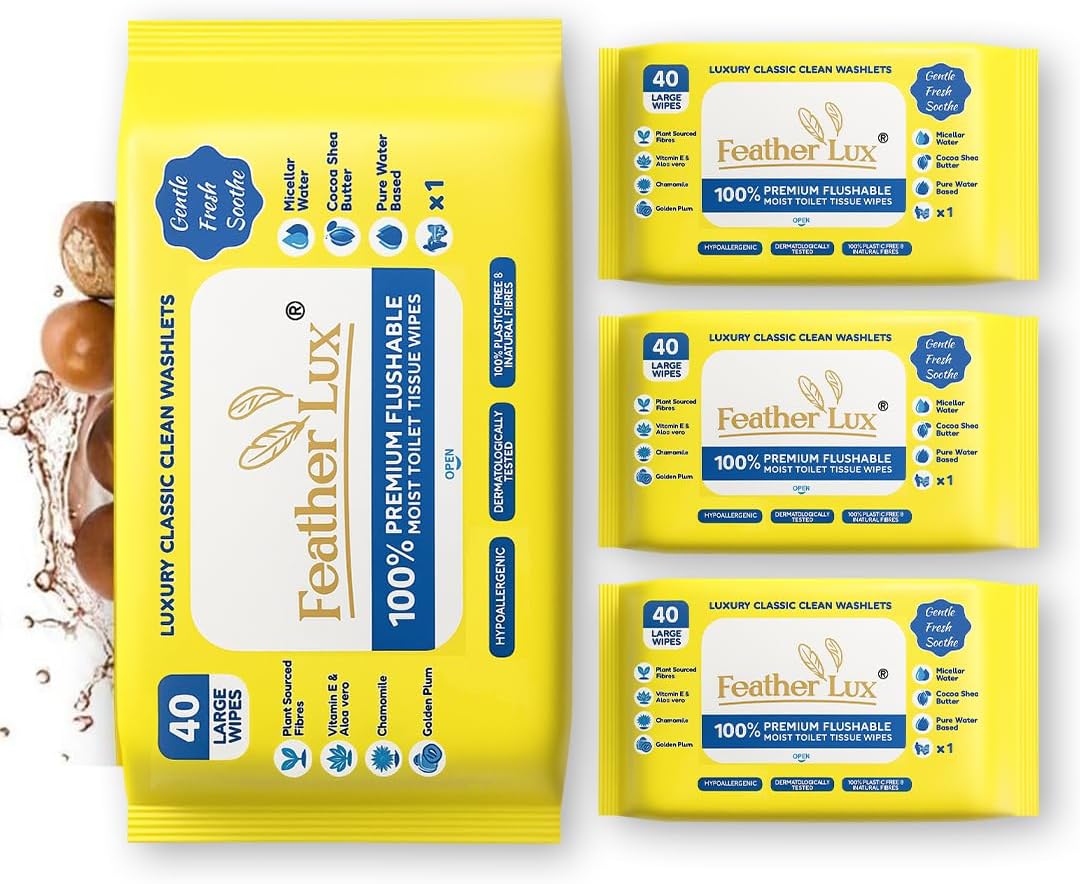Flushable Toilet Wipes - 4 pack