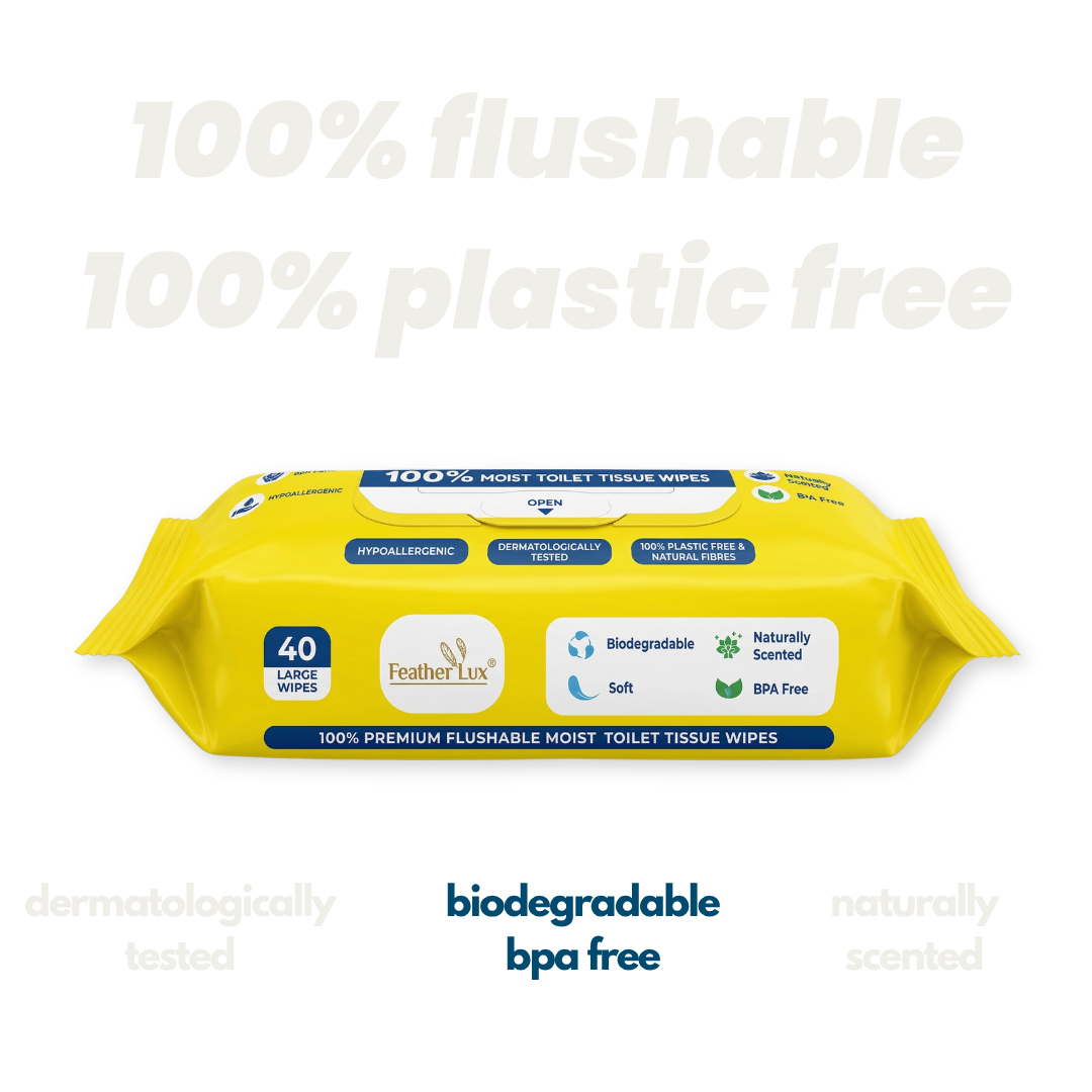 Flushable Toilet Wipes - 12 Pack