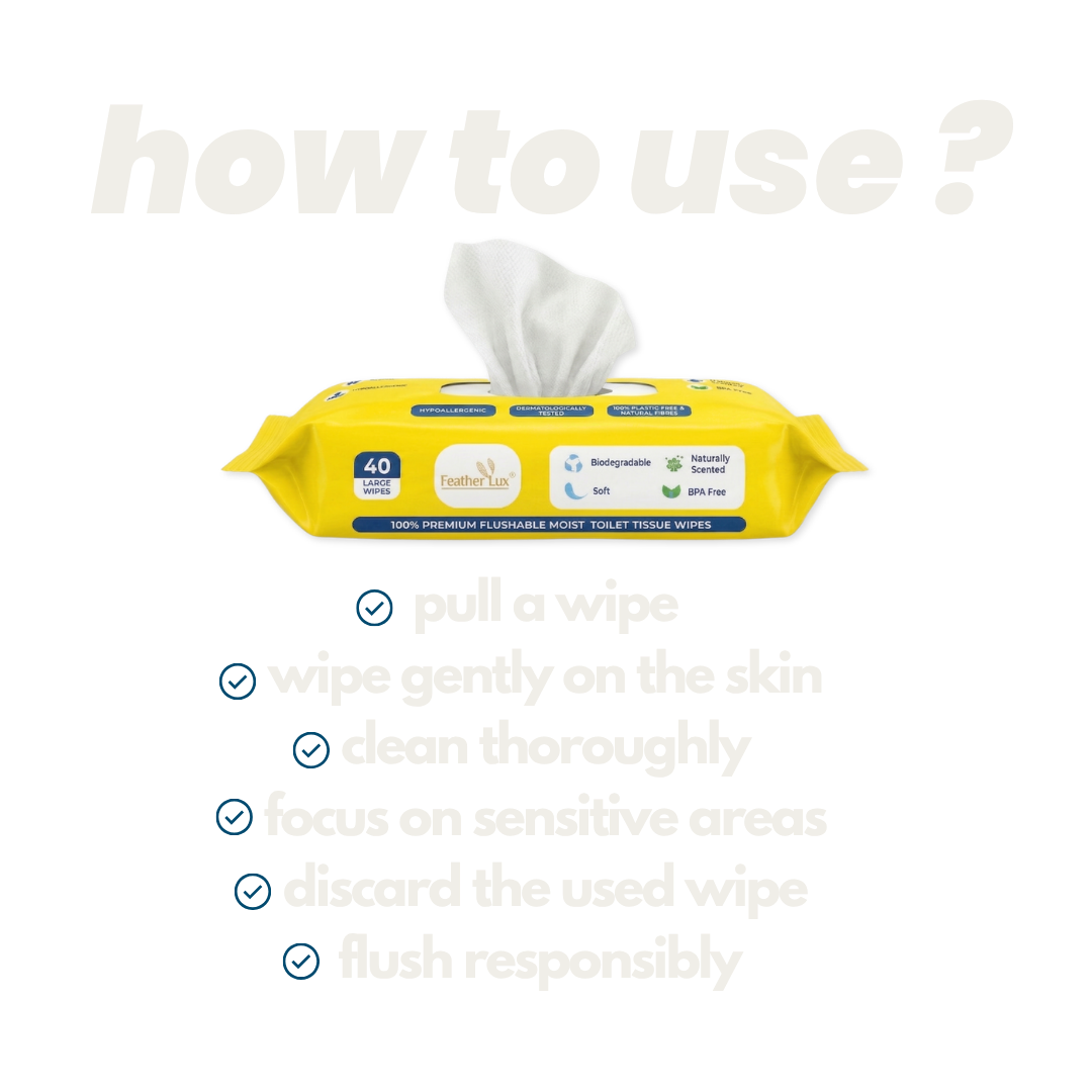 Flushable Toilet Wipes - 48 Pack